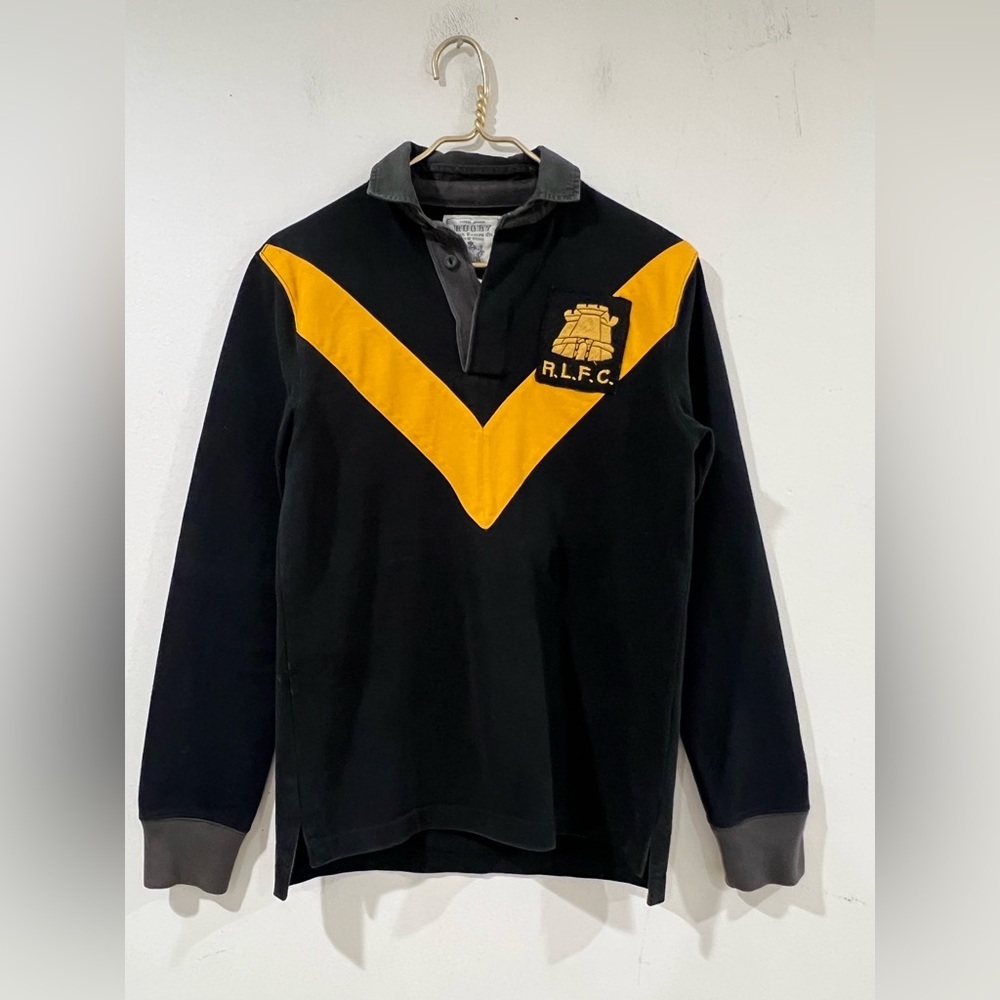 RALPH LAUREN  RLFC  men’s rare jersey shirt black long sleeve rare hipe XS